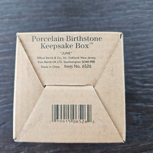 Russ Berrie 1990's Trinket Box June NWT/Box - Picture 2 of 10